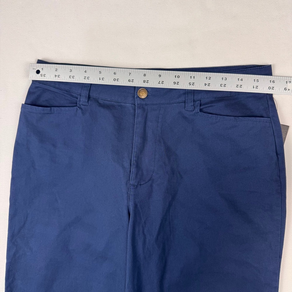 Frye Wide Leg Crop Pants Womens 10 Nightfall Navy New Raw Hem ADT1W0080MA‎ - Picture 4 of 10